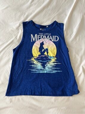 Disney Blue The Little Mermaid Sunset Graphic Tank
